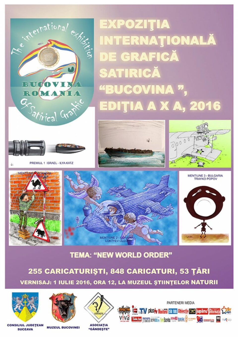 Expoziția Internațională de Grafică Satirică BUCOVINA - ROMANIA