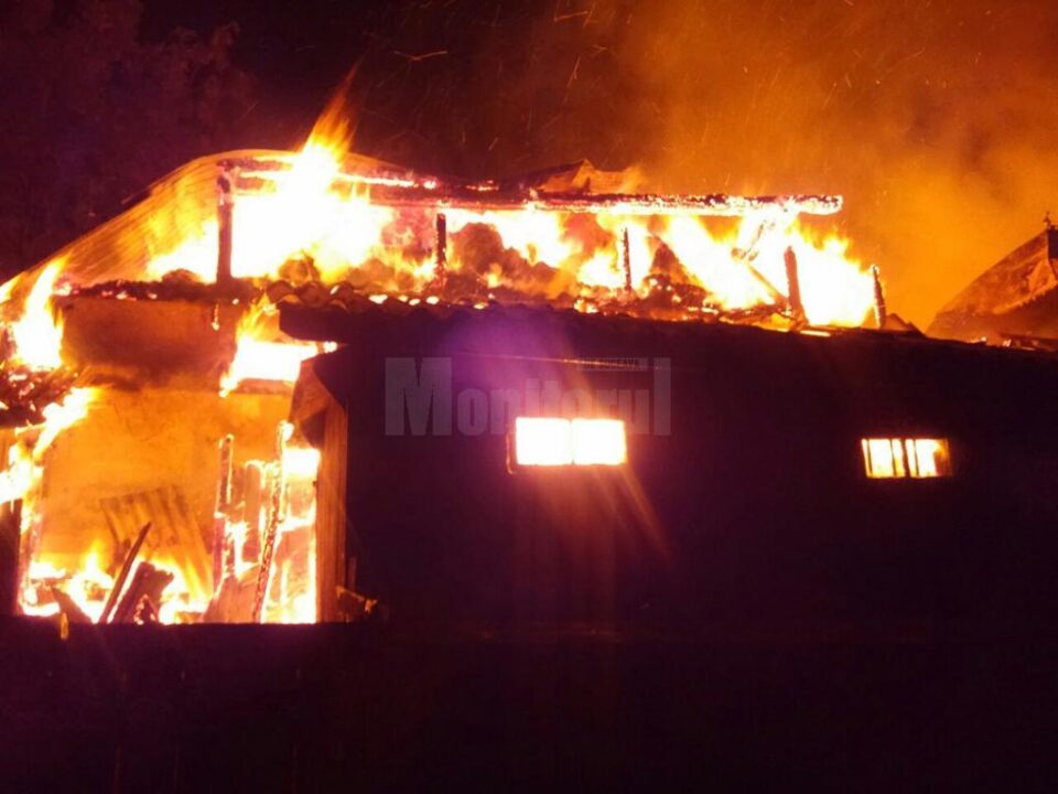 Un incendiu devastator a distrus o gospodărie din comuna Drăgoiești