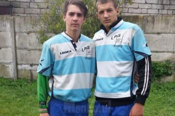 Ionuț Narcis Drăghia (stânga) alături de un alt jucător de națională de la LPS Suceava, Cristi Sandu