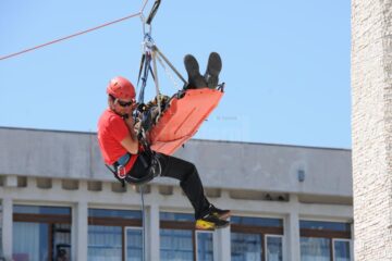 Exercițiu de intervenție în centrul municipiului Suceava, în cadrul unei situații majore de urgență