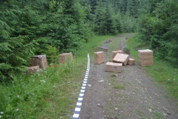 Țigările de contrabandă, toate de proveniență Ucraina, evaluate la 82.170 de lei, au fost ridicate în vederea confiscării