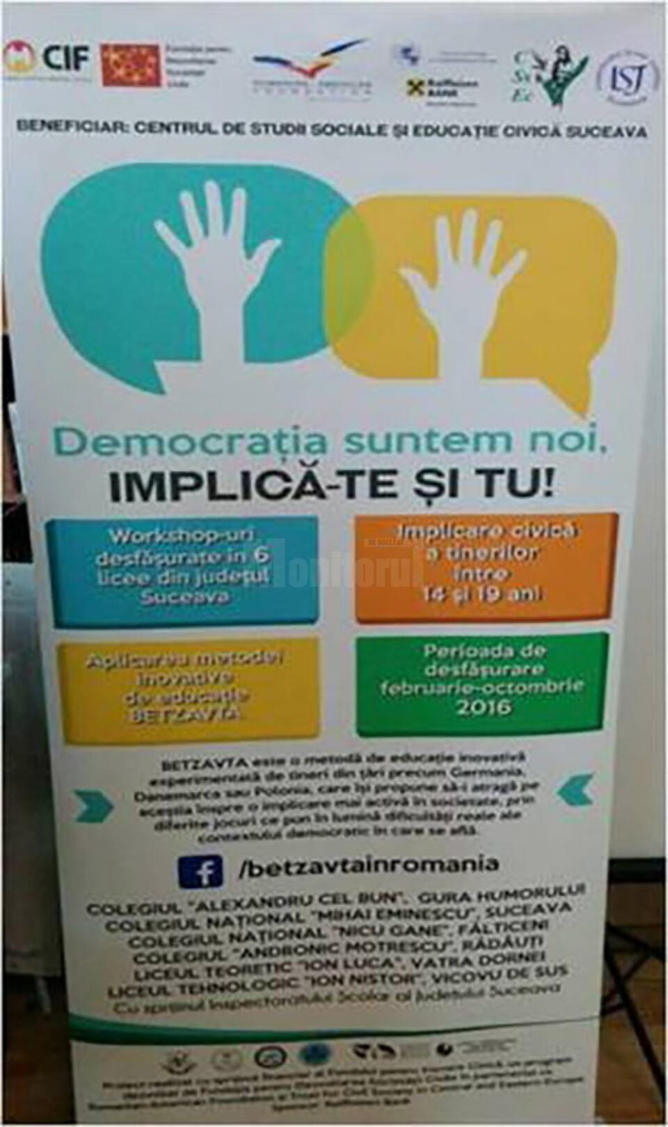 Democrația suntem noi, implică-te și tu!