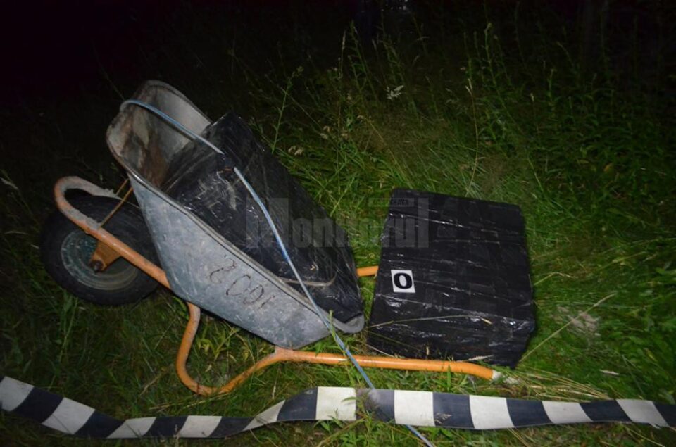 Roaba folosită la transportul țigărilor