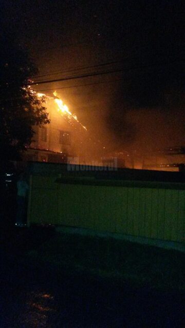 Incendiul a distrus acoperișul casei, adăpostul de animale și garajul