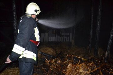 Focul a fost lichidat după aproape 5 ore de intervenție a pompierilor