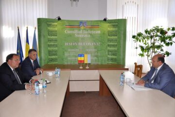 Întâlnirea dintre Gheorghe Flutur și președintele Consiliului Regional Cernăuți, Ivan Muntean