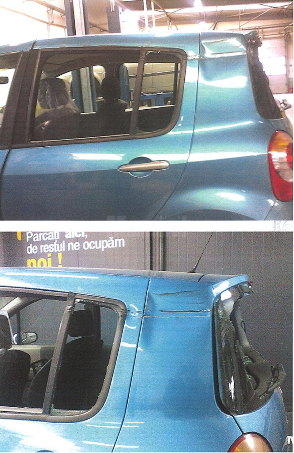 Autoturismului avariat de angajații de la Darex