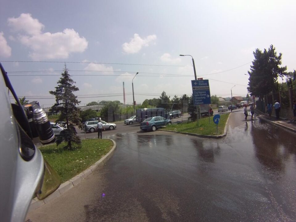 Intersecția în care a avut loc accidentul urmat de incendiu