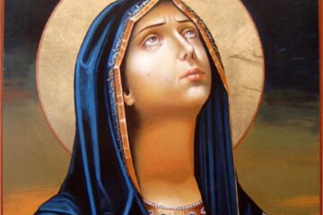 Icoana Maicii Domnului -„Tânguirea Maicii Domnului”. Foto: wordpress.com