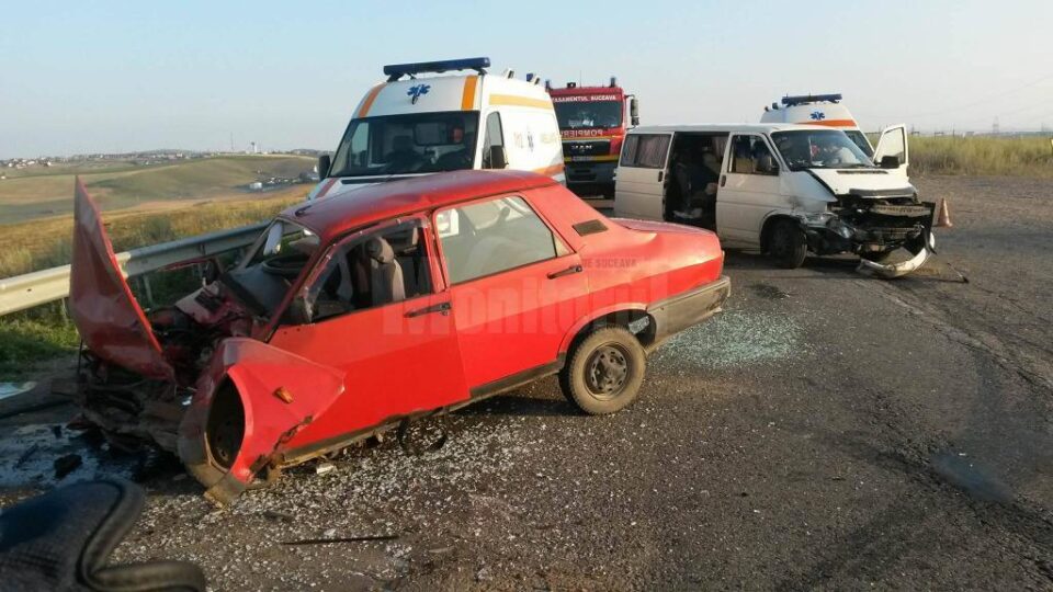 Accident la ieșirea din Suceava spre Fălticeni