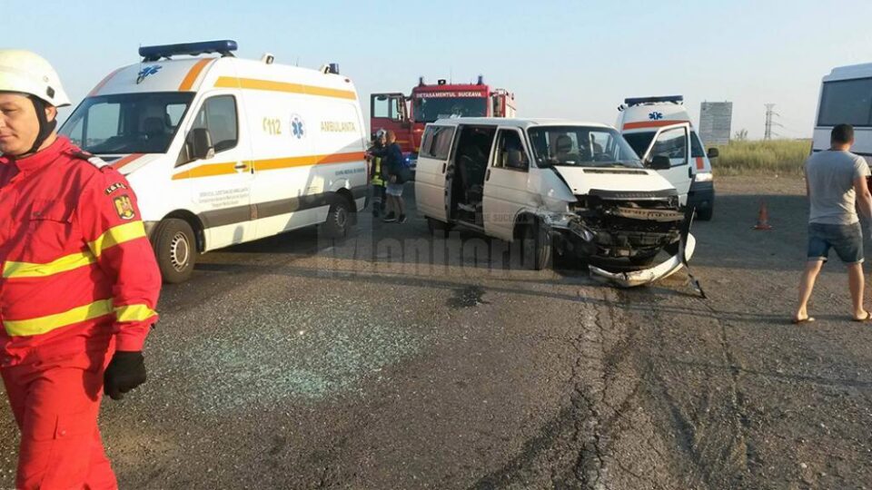 Accidentul rutier petrecut pe E 85, la ieșirea din municipiul Suceava spre Fălticeni