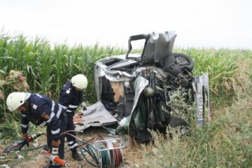 Accident cu patru răniți între Verești și Dumbrăveni