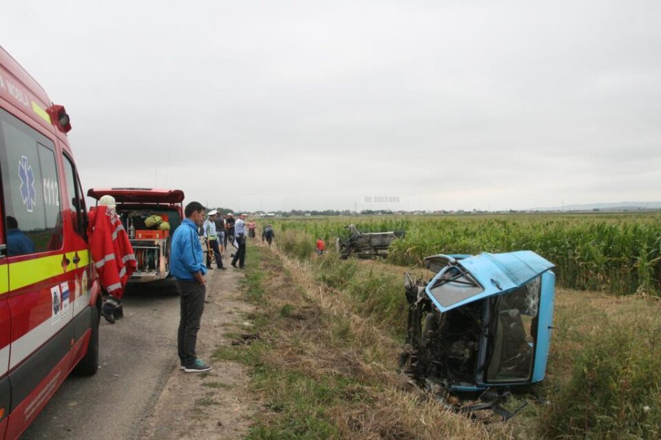 Accident cu patru răniți între Verești și Dumbrăveni