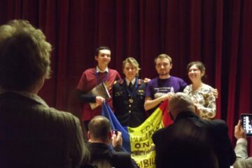 Sabina Calisevici, la festivitatea de premiere. Foto: geosuceava.blogspot