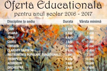Oferta educațională a Școlii de Arte „Ion Irimescu” Suceava