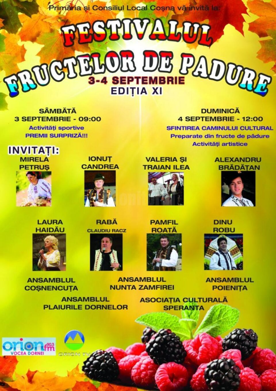 Festivalul Fructelor de Pădure, la Coșna