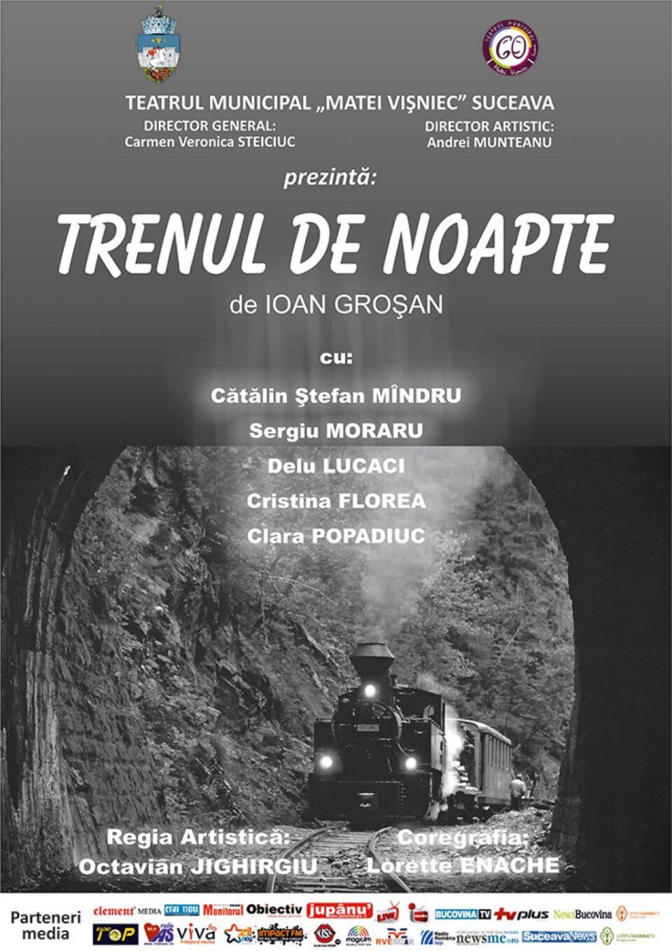“Trenul de noapte” revine cu două spectacole în zona Gării Burdujeni