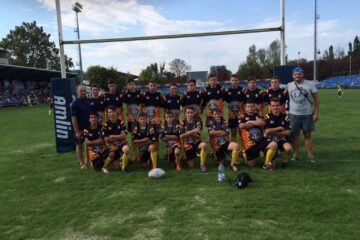 Echipa de rugby sub 14 ani CSȘ Gura Humorului, antrenată de Andrei Varvaroi