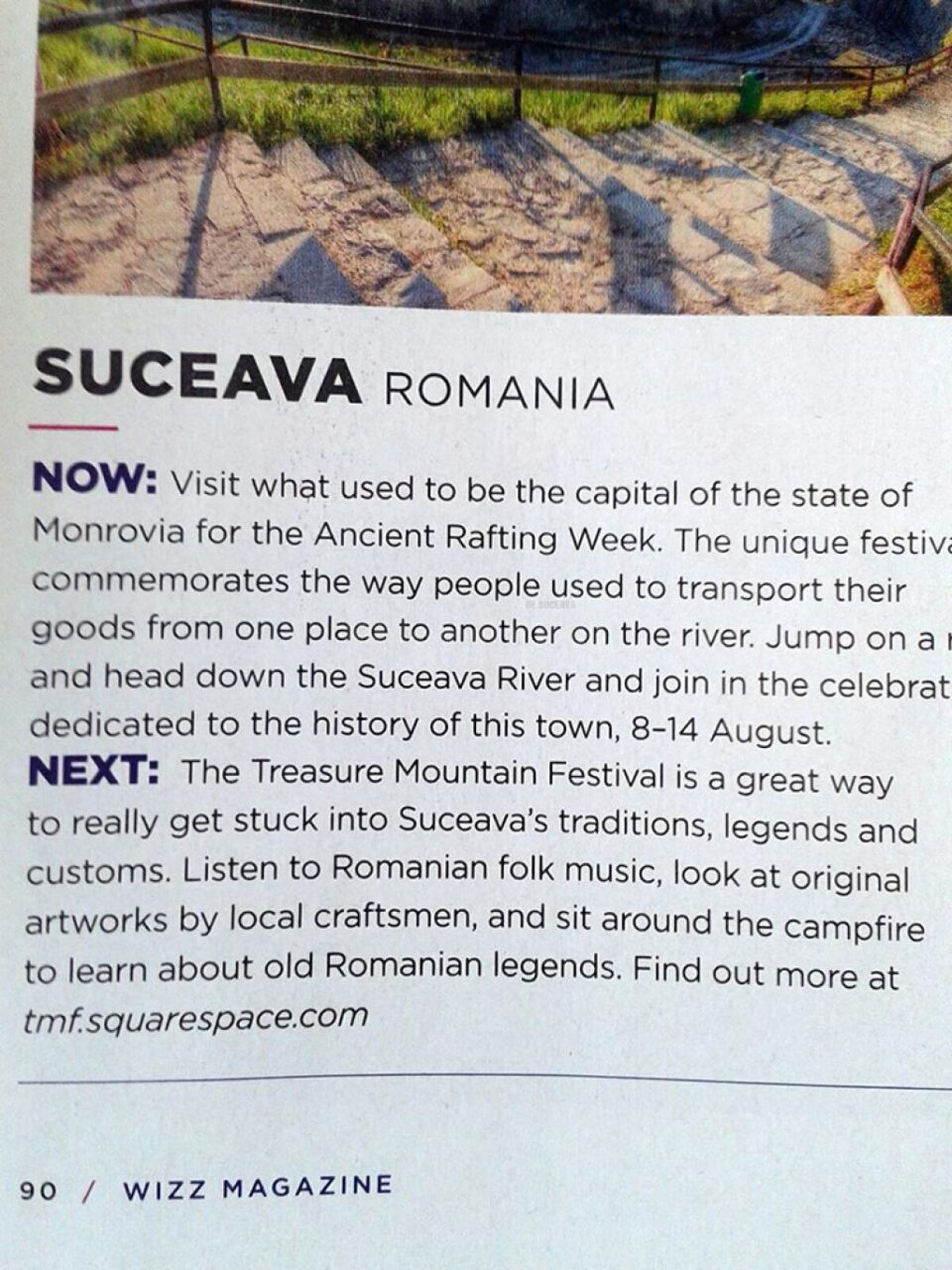 Articolul din Wizz Magazine, ediția din august