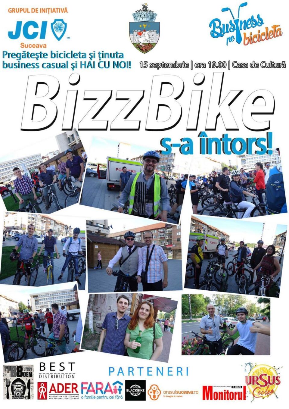 BizzBike - Business pe bicicletă, joi, în municipiul Suceava