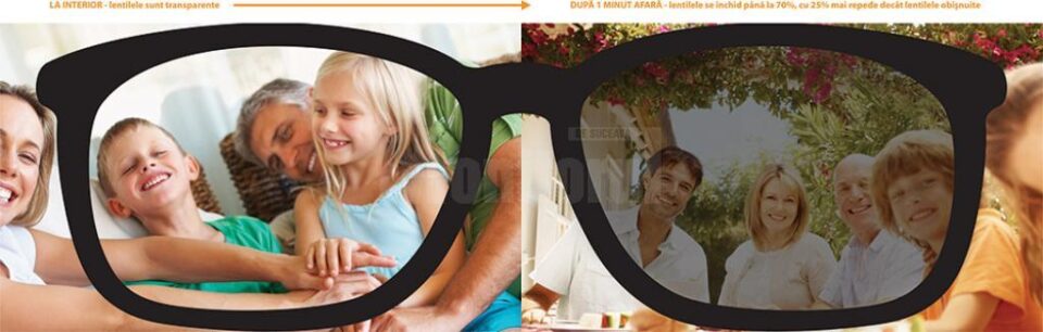 Lentile fotocromatice SunActives, cu adaptare rapidă la orice condiții de luminozitate