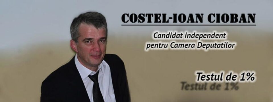 Costel Ioan Cioban, primul sucevean care vrea să candideze independent la alegerile parlamentare de anul acesta Costel Ioan Cioban, primul sucevean care vrea să candideze independent la alegerile parlamentare de anul acesta