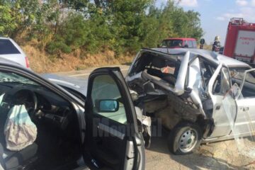 Tamponare violentă din cauza nepăstrării distanței regulamentare în mers