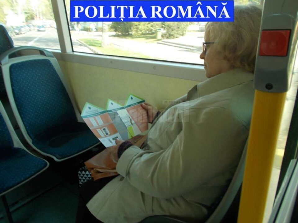 Acțiune preventivă a polițiștilor în autobuzele din municipiul Suceava