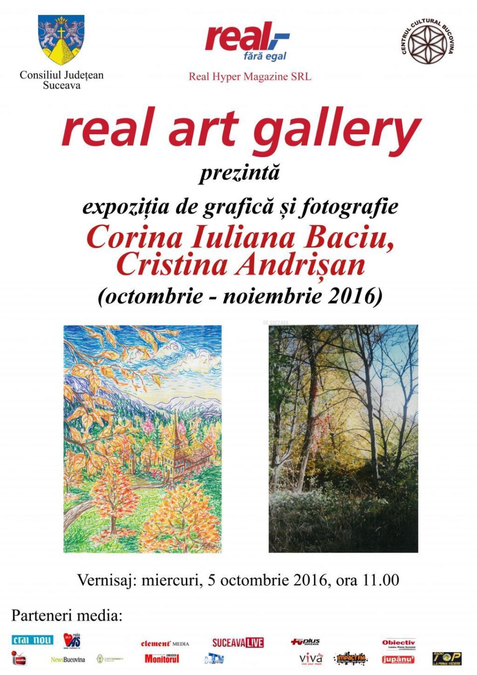 Expoziție de grafică și fotografie, la Real Art Gallery