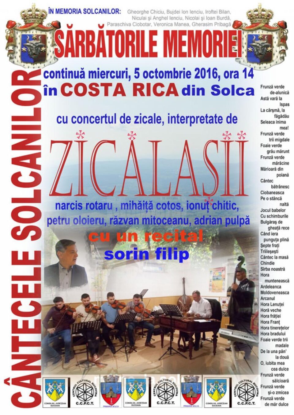 La Solca: „Zicălașii” și „Cântecele solcanilor”