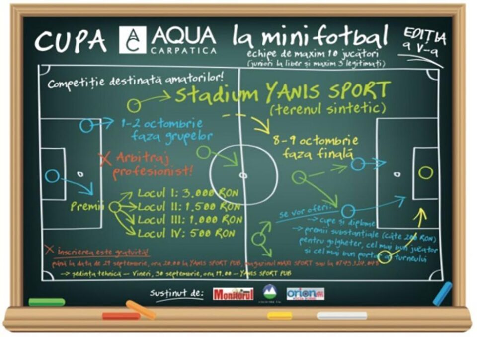 La Baza Sportivă Stadium Yanis din Vatra Dornei se află în plină desfășurare cea de-a cincea ediție a Cupei Aqua Carpatica la minifotbal
