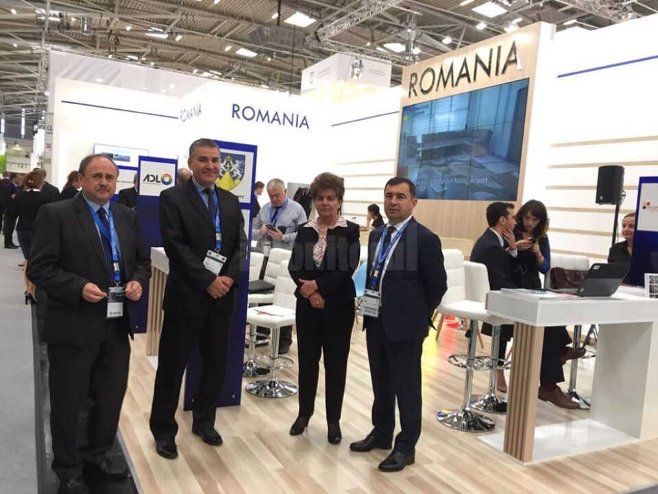 Președintele CCI Suceava, Nicolae Troașe (dreapta), și primarul din Siret, Adrian Popoiu, au participat la Târgul Expo Real din Munchen
