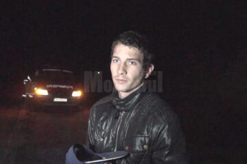 Tânărul șofer a scăpat, cu mult noroc, fără leziuni