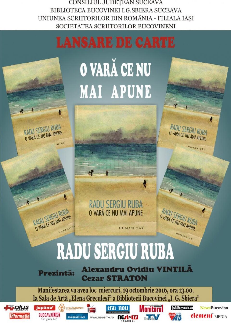 Lansare de carte, miercuri, la Biblioteca Bucovinei „I.G. Sbiera”