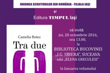 Lansarea cărții „Tra Due” de Camelia Botez