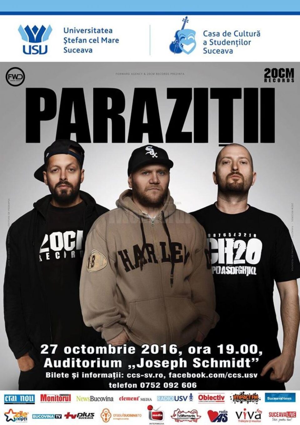 Trupa Paraziții concertează săptămâna viitoare la Suceava