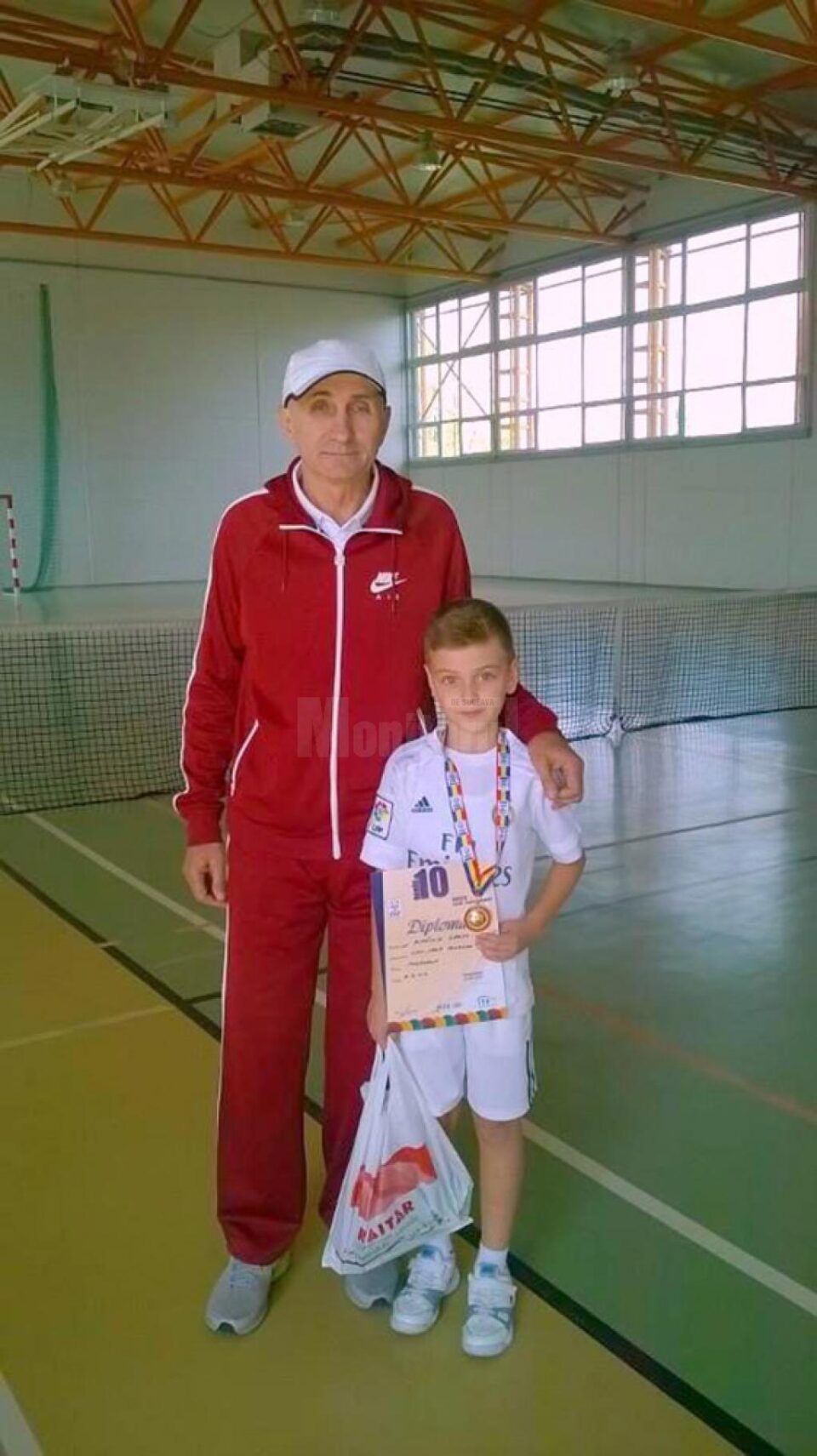 Darius Avrămia și antrenorul Marcel Dascălu