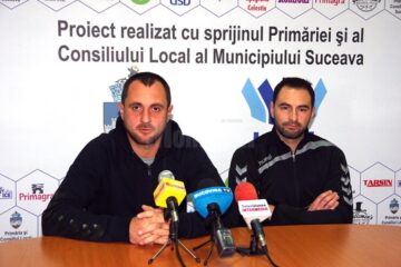Antrenorul Adrian Chiruț și extrema Florin Ciubotariu