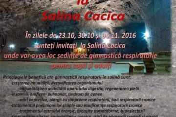 Ședințe de gimnastică respiratorie gratuite pentru copii și adulți, la Salina Cacica