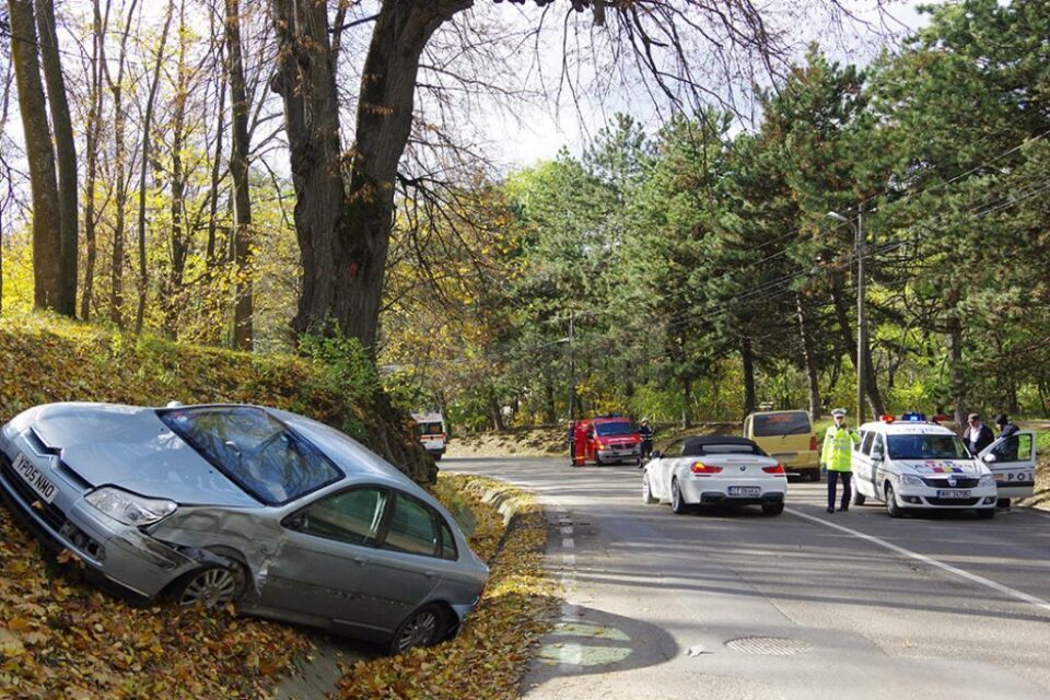 Locul în care a ajuns Citroenul, după impactul cu autoturismul