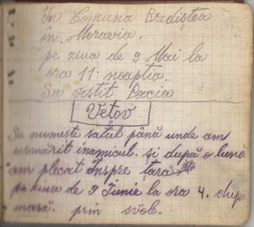 "A venit pacea", însemnări din jurnal