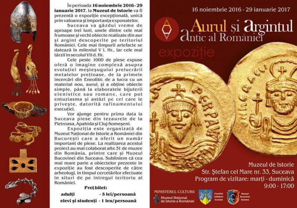 Expoziția „Aurul și argintul antic al României”