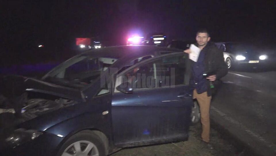Mașini implicate în coliziunea în lanț