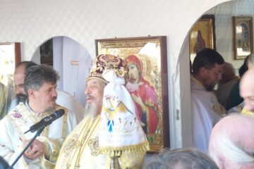 PS episcop Demosten la sfințirea noii biserici de la Brădățel