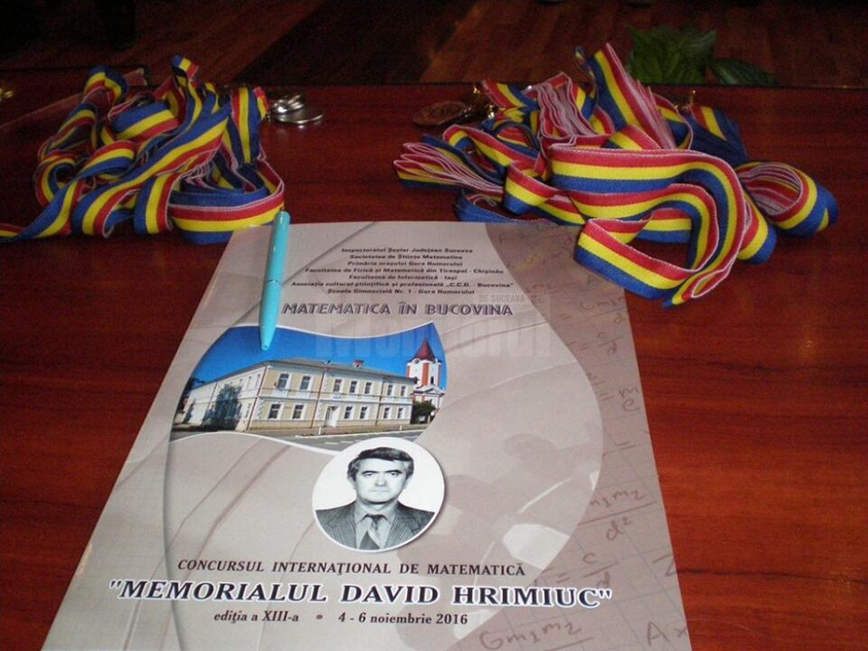 Concursul de Matematică „Memorialul David Hrimiuc” Gura Humorului, la a XIII-a ediție