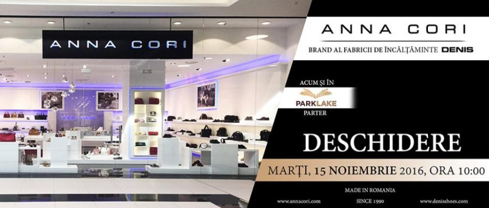 ANNA CORI, brandul românesc de încălțăminte, este prezent, din 15 noiembrie, și în Park Lake Shopping Center ANNA CORI, brandul românesc de încălțăminte, este prezent, din 15 noiembrie, și în Park Lake Shopping Center