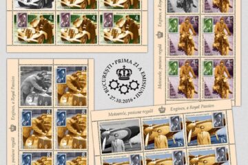 „Motoarele, pasiune regală”, o emisiune filatelică dedicată aniversării Regelui Mihai I și pasiunii sale pentru caii putere