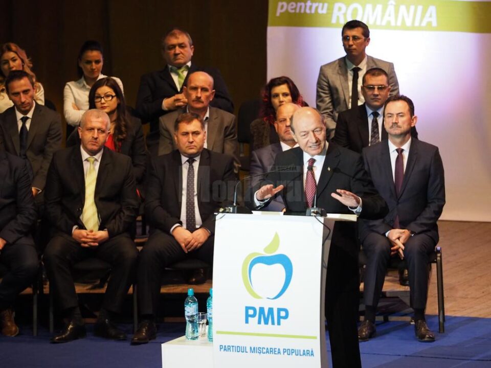 Traian Băsescu a venit la Suceava pentru lansarea candidaților PMP pentru alegerile parlamentare