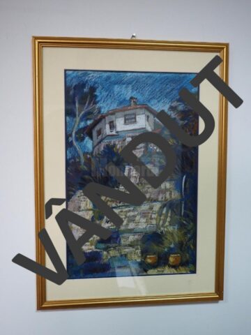 „Vila prințului Nicolae” (60x44), pastel, înrămat, autor Niculai Moroșan, preț 100 de euro