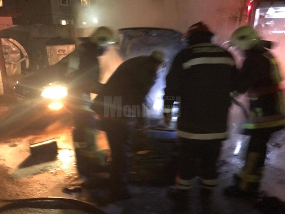 Intervenția pompierilor la fața locului